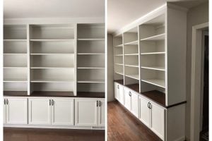 IMG_1195-COLLAGE custom woodworking professional creates bookshelf